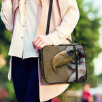 American Land Of Liberty Print Shoulder Strap Bible Bag