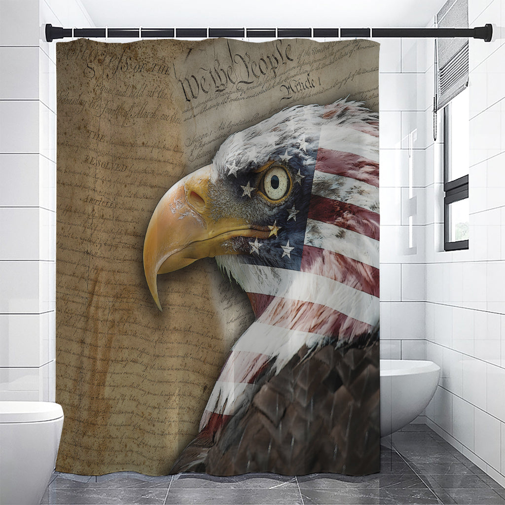American Land Of Liberty Print Shower Curtain