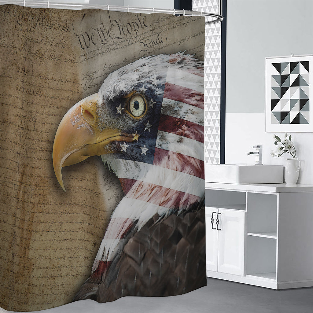 American Land Of Liberty Print Shower Curtain