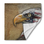 American Land Of Liberty Print Silk Bandana