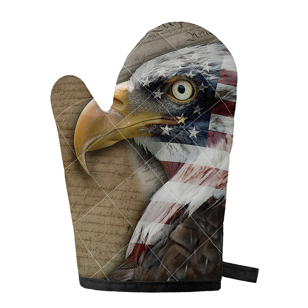 American Land Of Liberty Print Single Oven Mitt