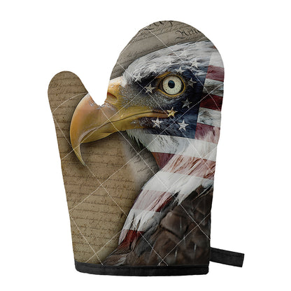 American Land Of Liberty Print Single Oven Mitt