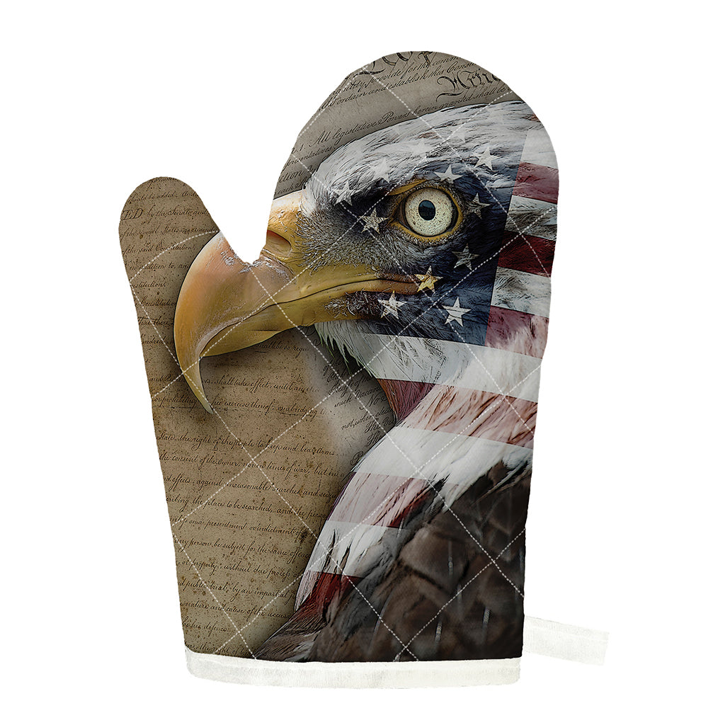 American Land Of Liberty Print Single Oven Mitt