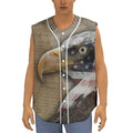 American Land Of Liberty Print Sleeveless Baseball Jersey