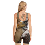 American Land Of Liberty Print Sleeveless One Piece Swimsuit