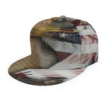 American Land Of Liberty Print Snapback Cap