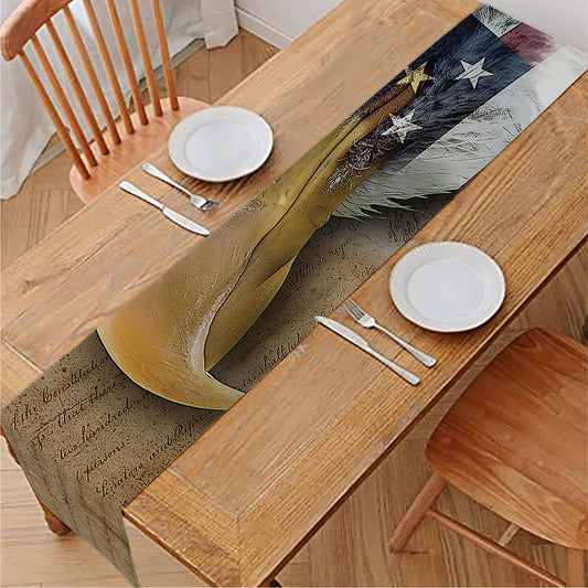 American Land Of Liberty Print Table Runner