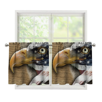 American Land Of Liberty Print Tier Curtains