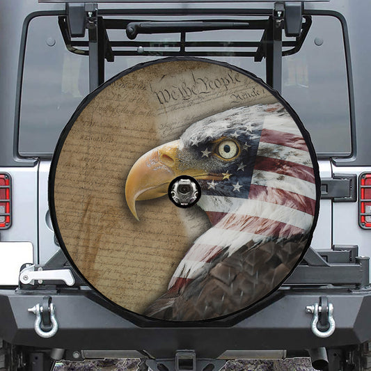 American Land Of Liberty Print Tire Cover With Camera Hole