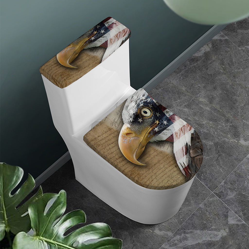 American Land Of Liberty Print Toilet Lid And Tank Cover Set