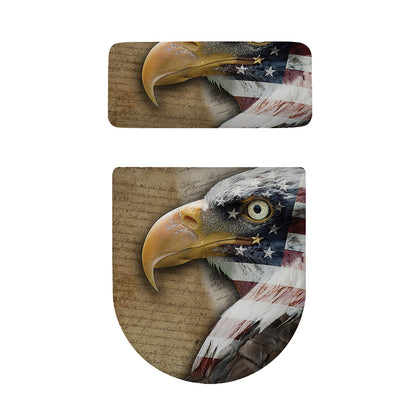 American Land Of Liberty Print Toilet Lid And Tank Cover Set