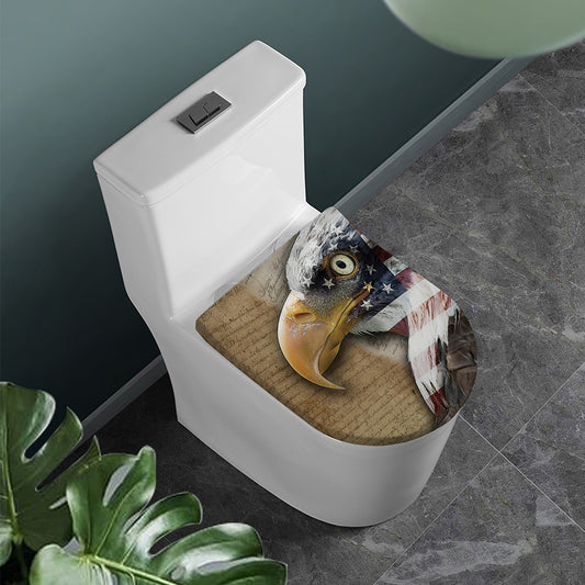 American Land Of Liberty Print Toilet Lid Cover