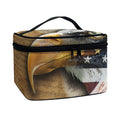 American Land Of Liberty Print Travel Makeup Bag