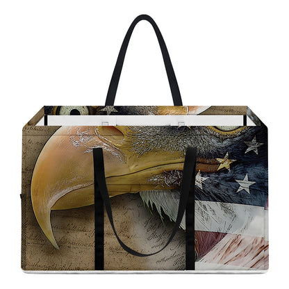 American Land Of Liberty Print Utility Tote Bag