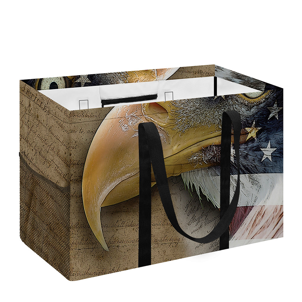 American Land Of Liberty Print Utility Tote Bag