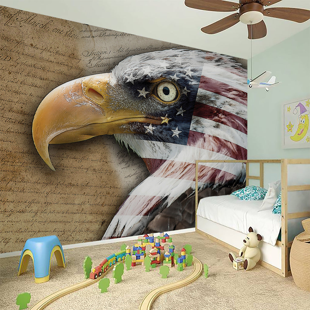 American Land Of Liberty Print Wall Sticker