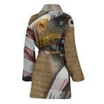 American Land Of Liberty Print Women's Bathrobe