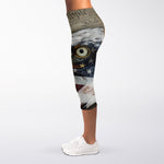 American Land Of Liberty Print Women's Capri Leggings