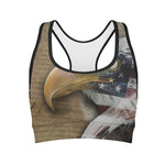 American Land Of Liberty Print Women's Sports Bra