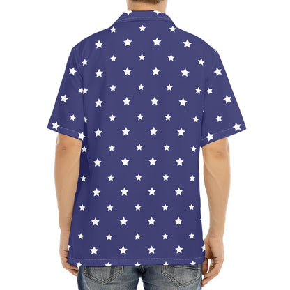 American Little Star Pattern Print Aloha Shirt