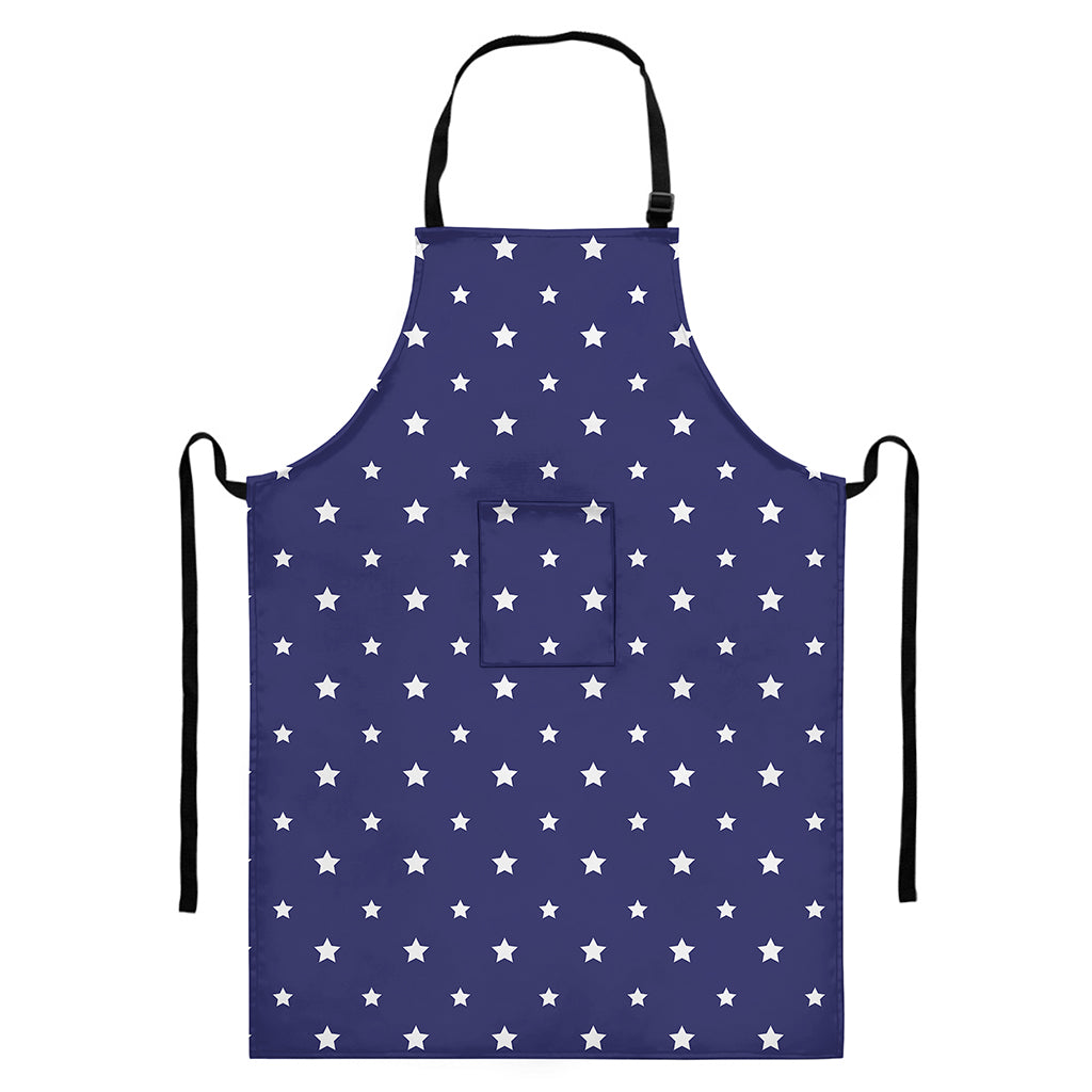 American Little Star Pattern Print Bib Apron With Pocket