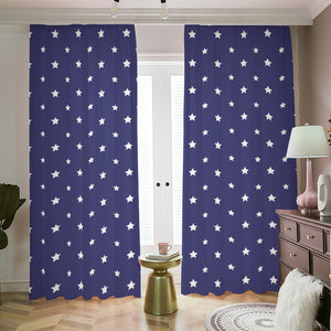 American Little Star Pattern Print Blackout Pencil Pleat Curtains