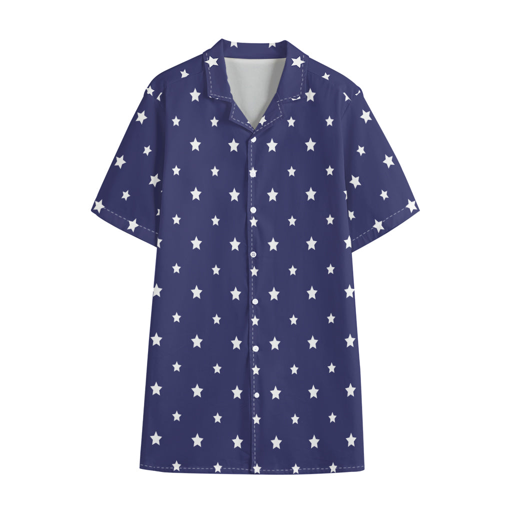 American Little Star Pattern Print Cotton Hawaiian Shirt