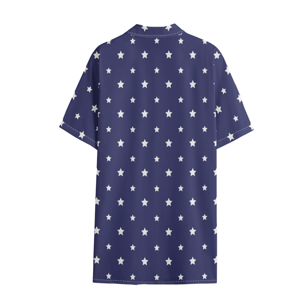 American Little Star Pattern Print Cotton Hawaiian Shirt