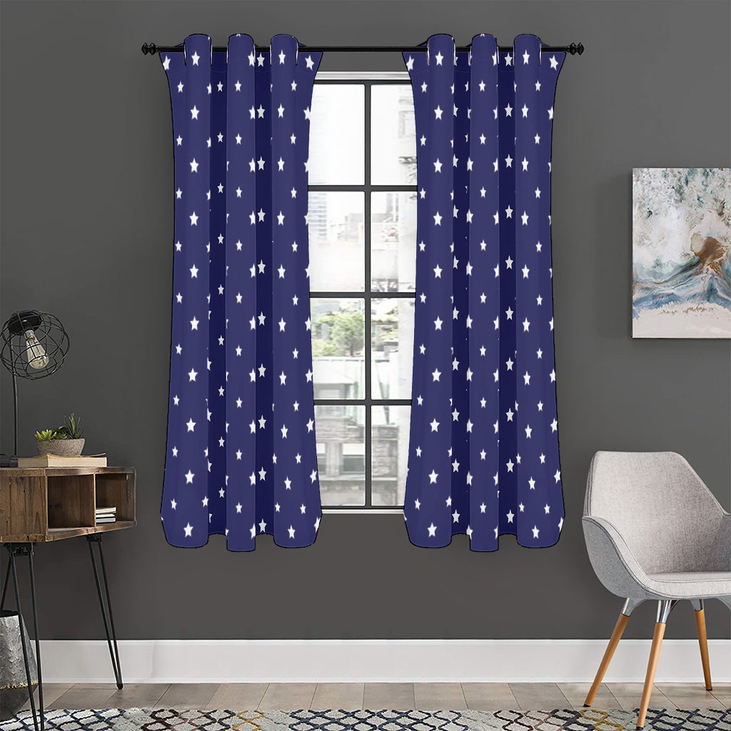 American Little Star Pattern Print Curtain