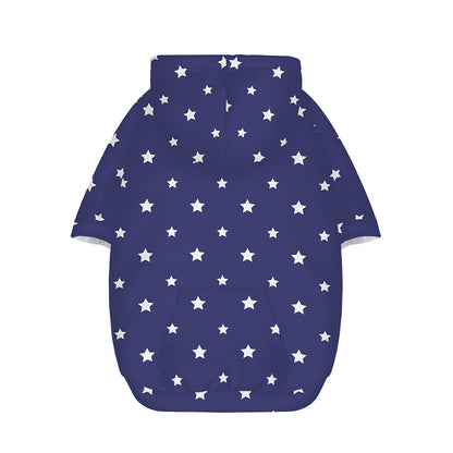 American Little Star Pattern Print Dog Zip Up Hoodie