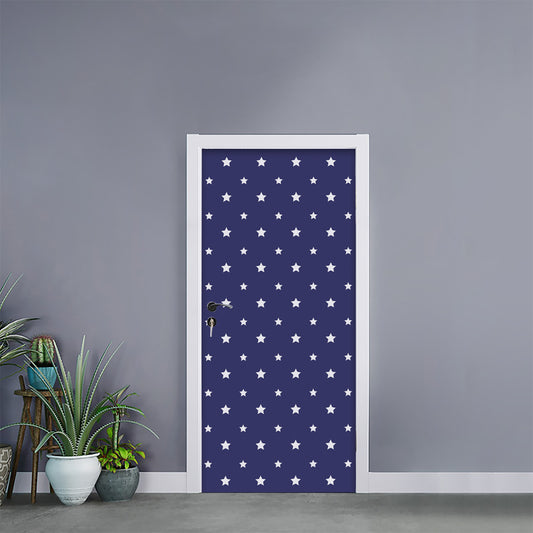 American Little Star Pattern Print Door Sticker
