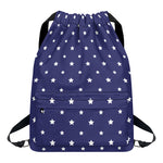 American Little Star Pattern Print Drawstring Backpack