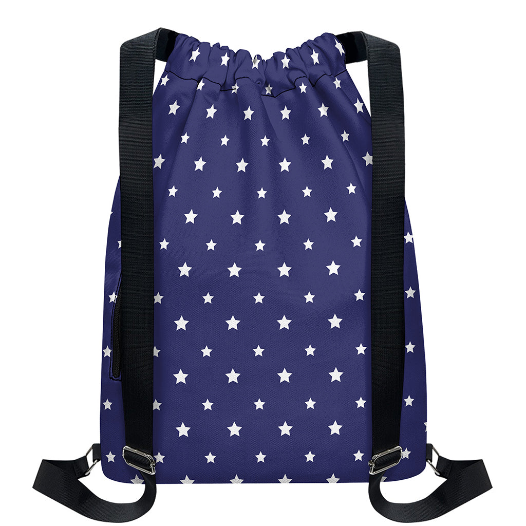 American Little Star Pattern Print Drawstring Backpack