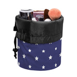 American Little Star Pattern Print Drawstring Makeup Bag