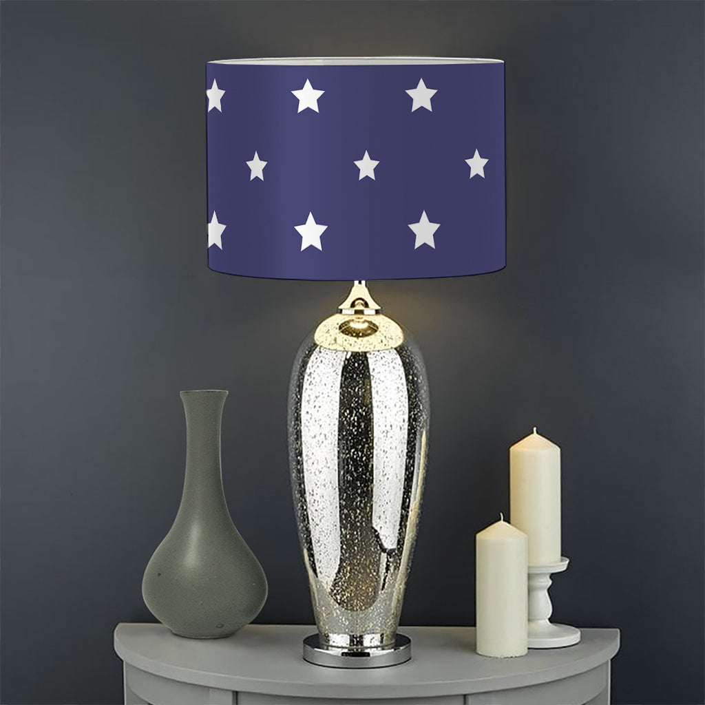 American Little Star Pattern Print Drum Lamp Shade