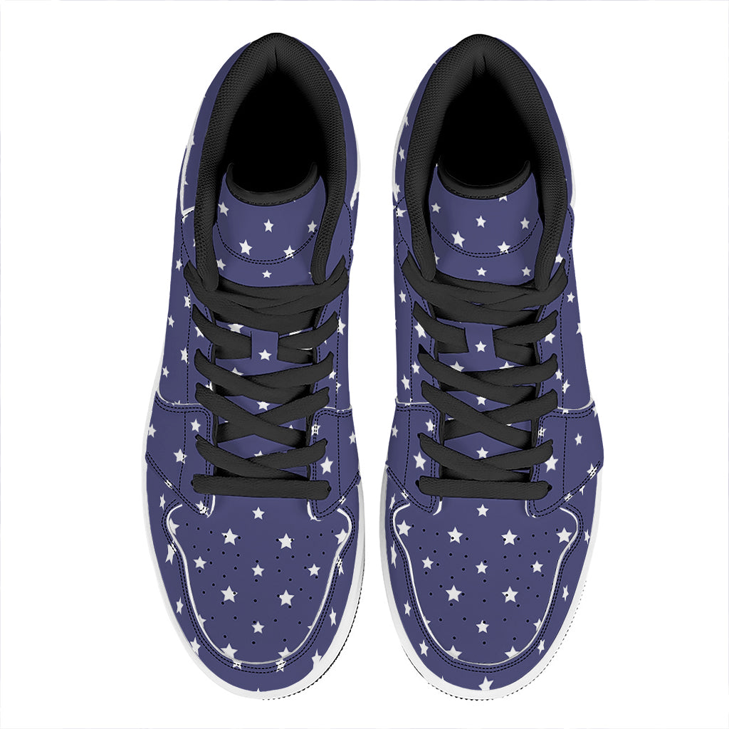 American Little Star Pattern Print High Top Leather Sneakers