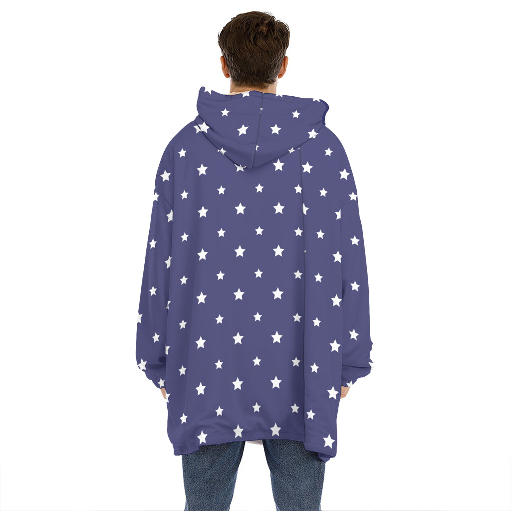 American Little Star Pattern Print Hoodie Blanket