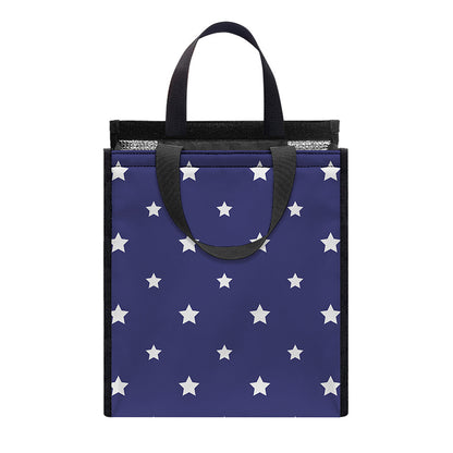 American Little Star Pattern Print Insulated Lunch Tote