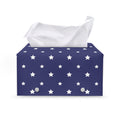 American Little Star Pattern Print Leather Tissue Box Cover