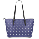 American Little Star Pattern Print Leather Tote Bag