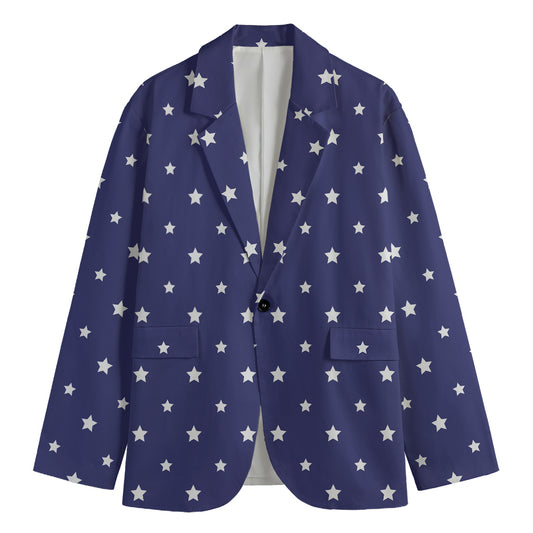 American Little Star Pattern Print Men's Blazer