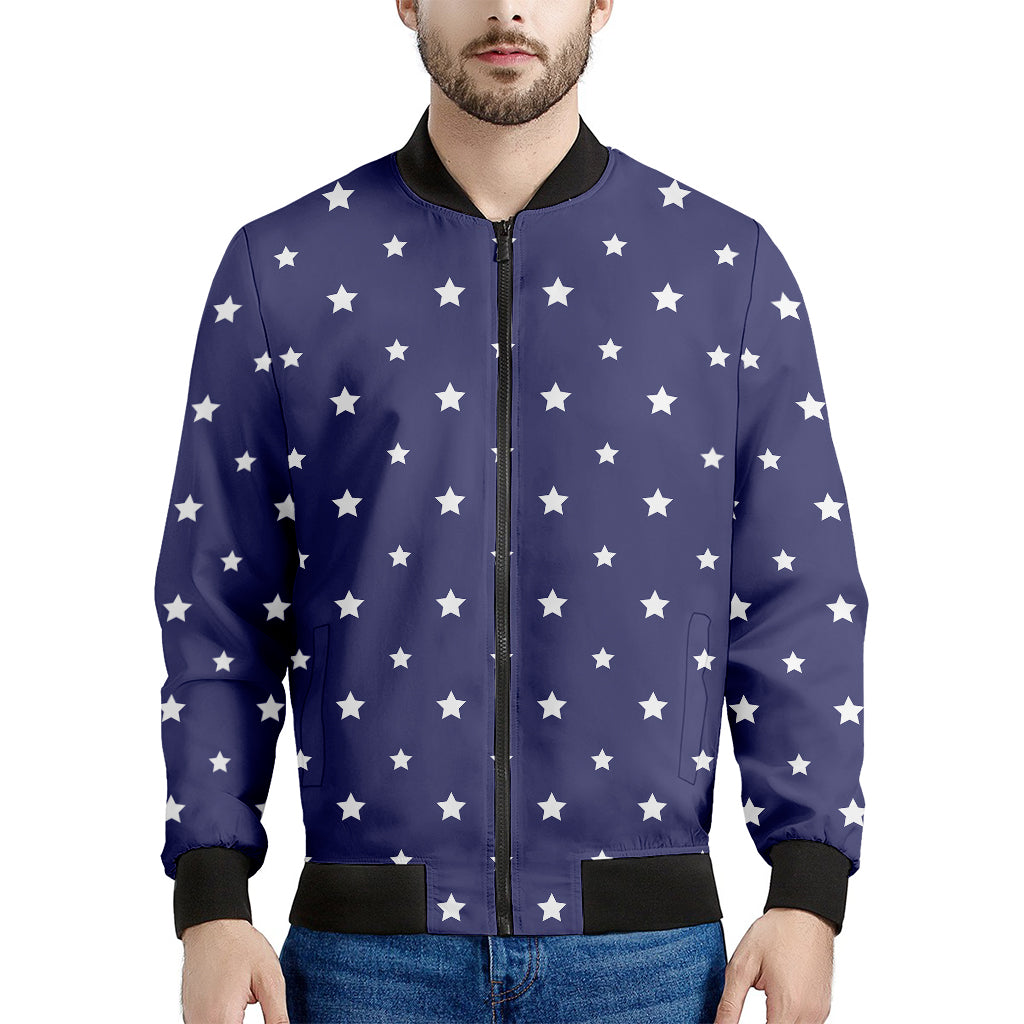 American Little Star Pattern Print Men's Bomber Jacket