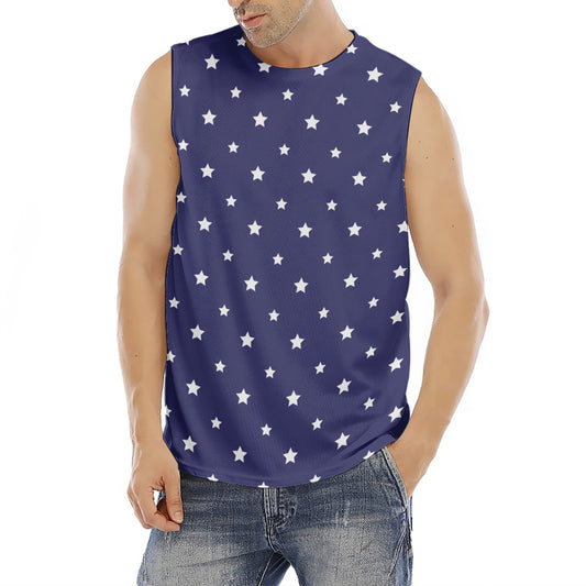 American Little Star Pattern Print Men's Fitness Tank Top