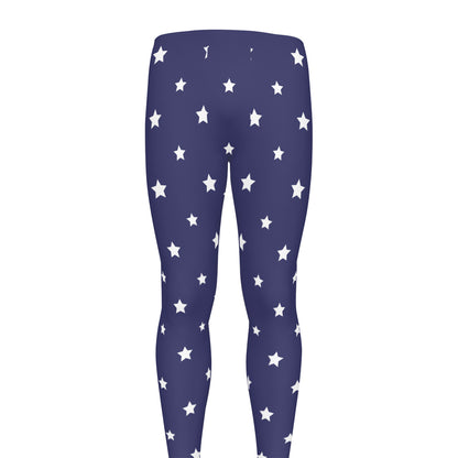 American Little Star Pattern Print Men's leggings