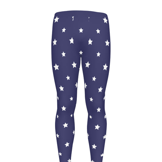 American Little Star Pattern Print Men's leggings
