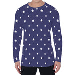 American Little Star Pattern Print Men's Long Sleeve T-Shirt
