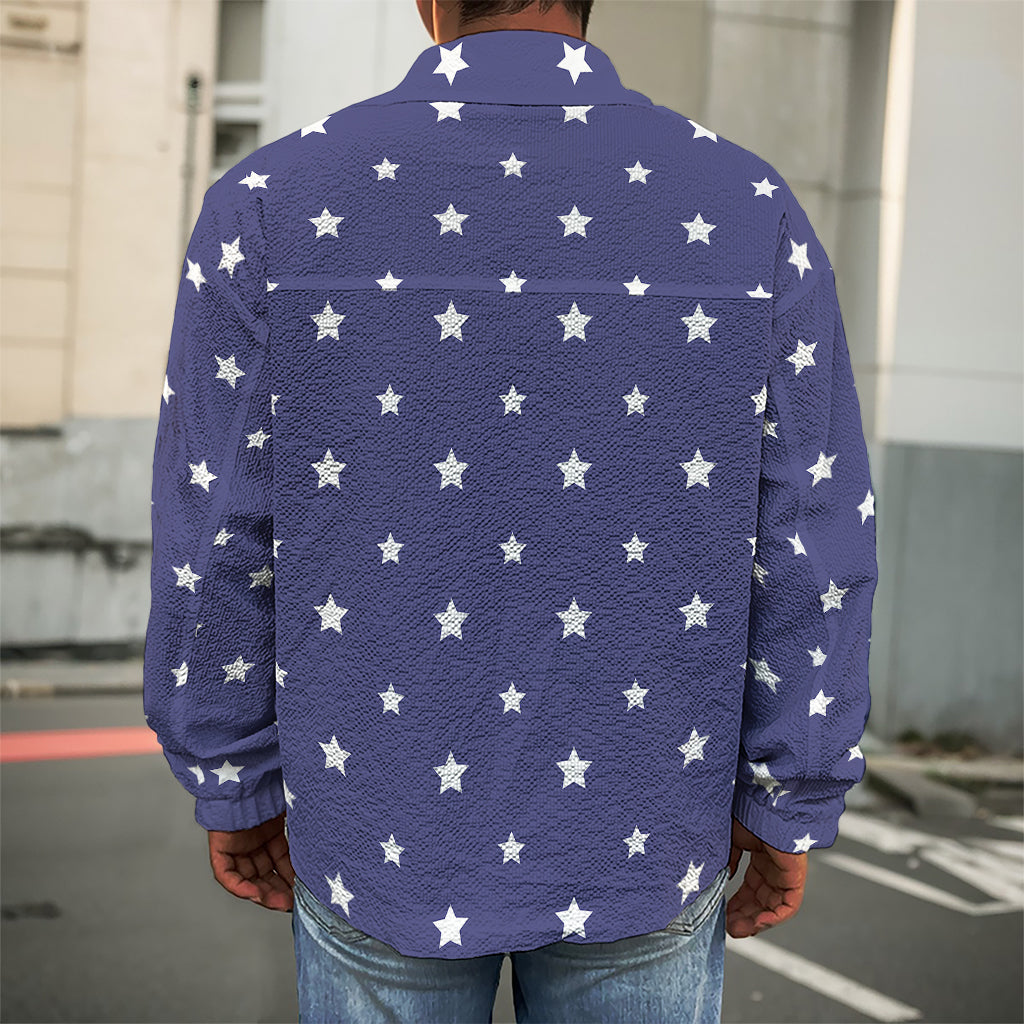 American Little Star Pattern Print Men's Shirt Jacket