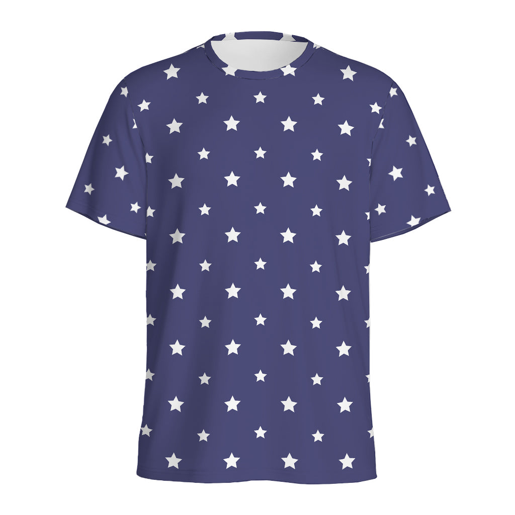 American Little Star Pattern Print Men's Sports T-Shirt