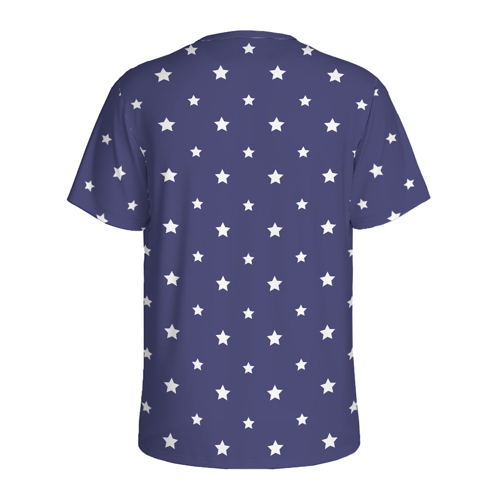 American Little Star Pattern Print Men's Sports T-Shirt