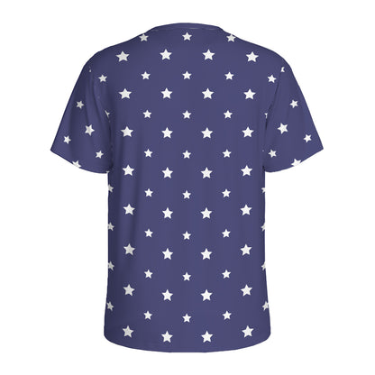 American Little Star Pattern Print Men's Sports T-Shirt